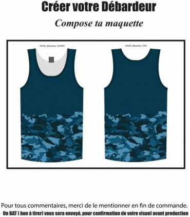 Débardeur CAM-BLEU 100% PERSONNALISÉ