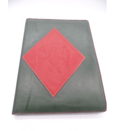 Porte document- conférencier avec cuir gaufré