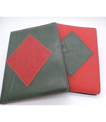 Porte document- conférencier avec cuir gaufré