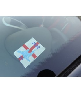 Macaron véhicule numéroté