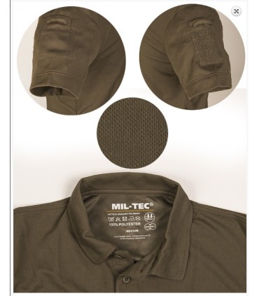 POLO TACTIQUE COYOTE FONCÉ