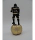 Statuette pompier résine tenue noir