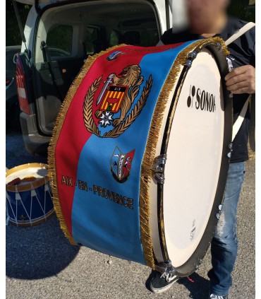 Fanion instrument Musique fanfare ( tambour, grosse caisse, ,..)