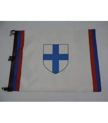 Fanion sublimé sur satin 65x50 cm avec cuir