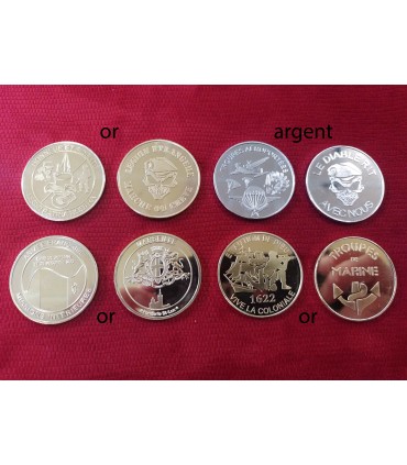 Coin's Troupes aéroportées (jeton, pièce) argenté