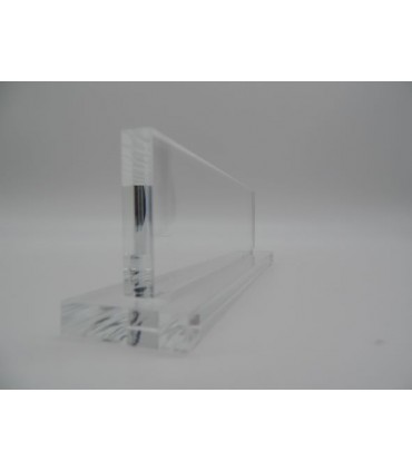 Chevalet plaque plexiglass gravé