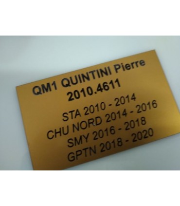 Plaque adhésive gravé sur mesure