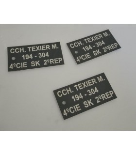 Gravure 3  plaques sac 10x5 cm