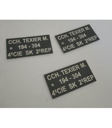 Gravure 3  plaques sac 10x5 cm