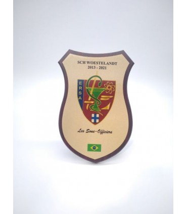 Trophée en bois forme blason