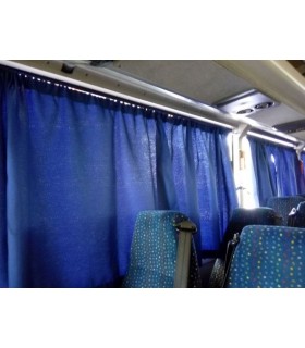 fabrication et pose rideaux dans des bus