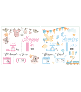 Coussin personnalisé naissance