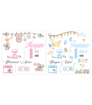 Coussin personnalisé naissance