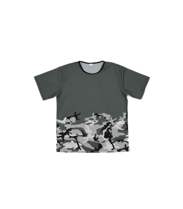 T-SHIRT cam-urbain gris 100% personnalisé
