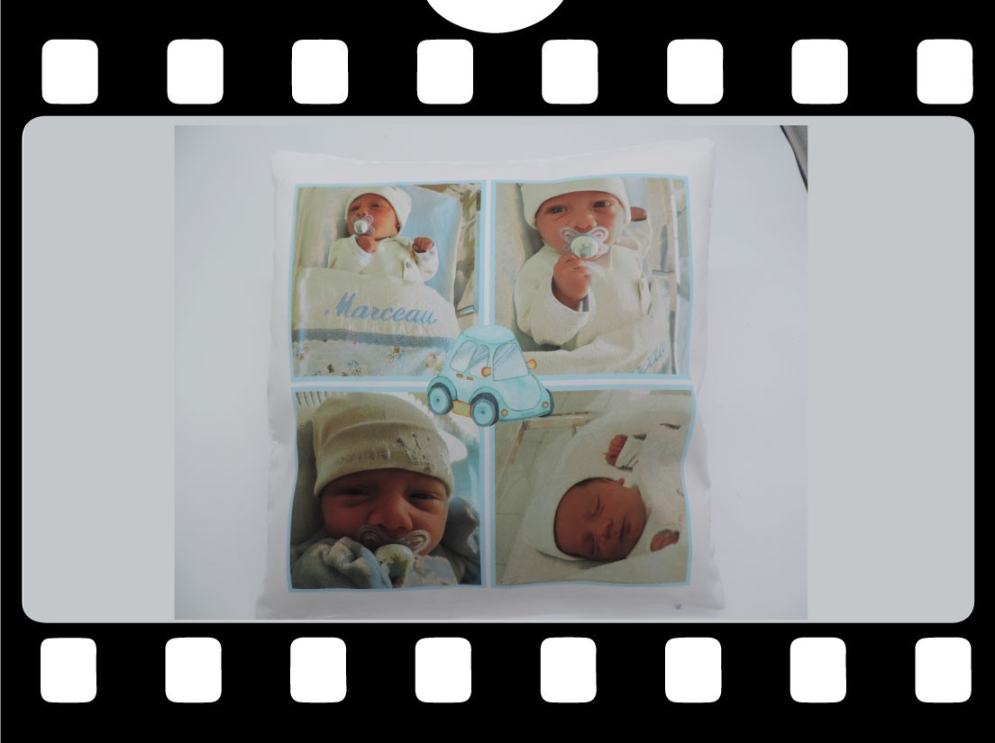 Galerie photos coussin imprimé