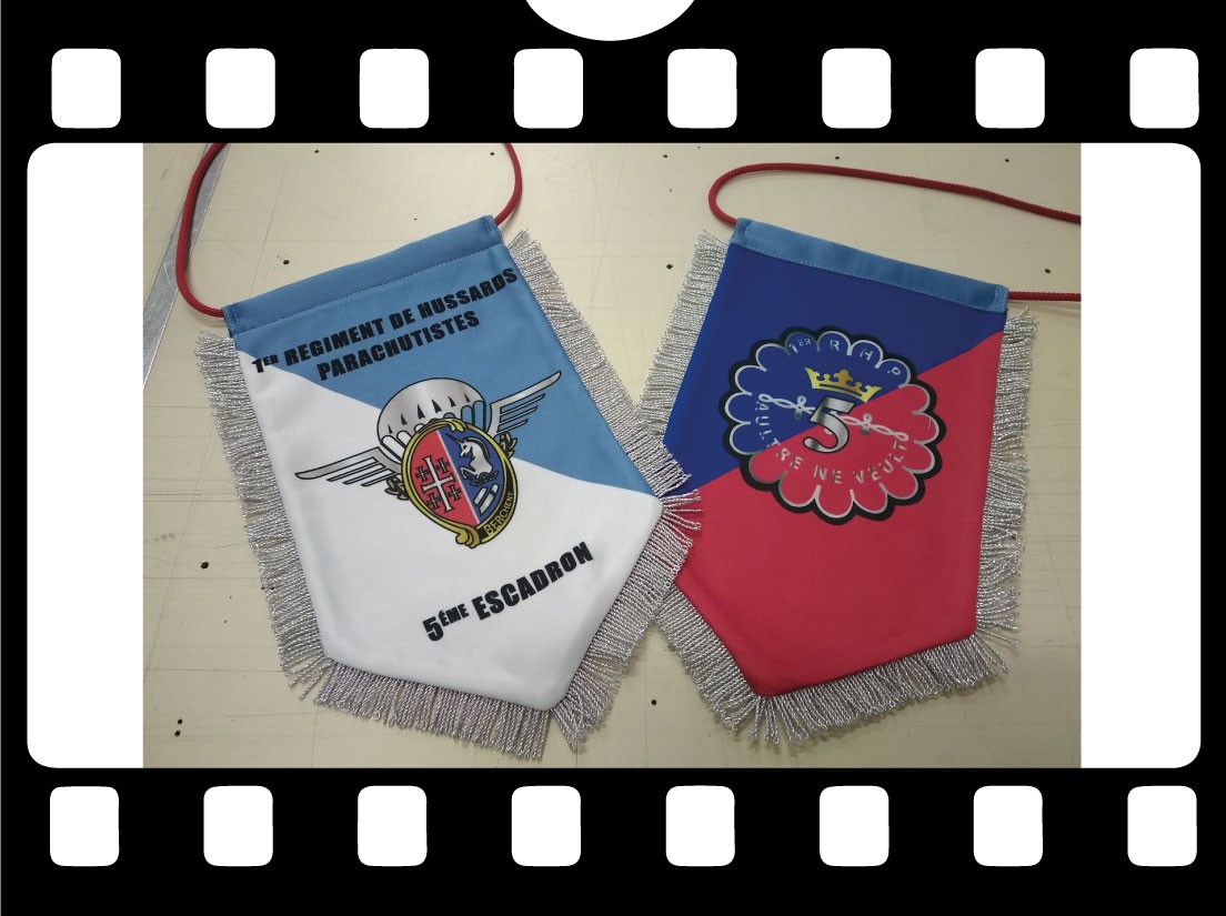 fanion tissus imprimé 30x20